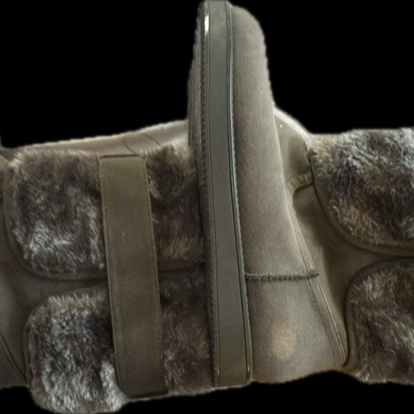 Guess 3Gaddalyn Suede & Fur Boots Charcoal Women’s Size 5.5 - Picture 5 of 5